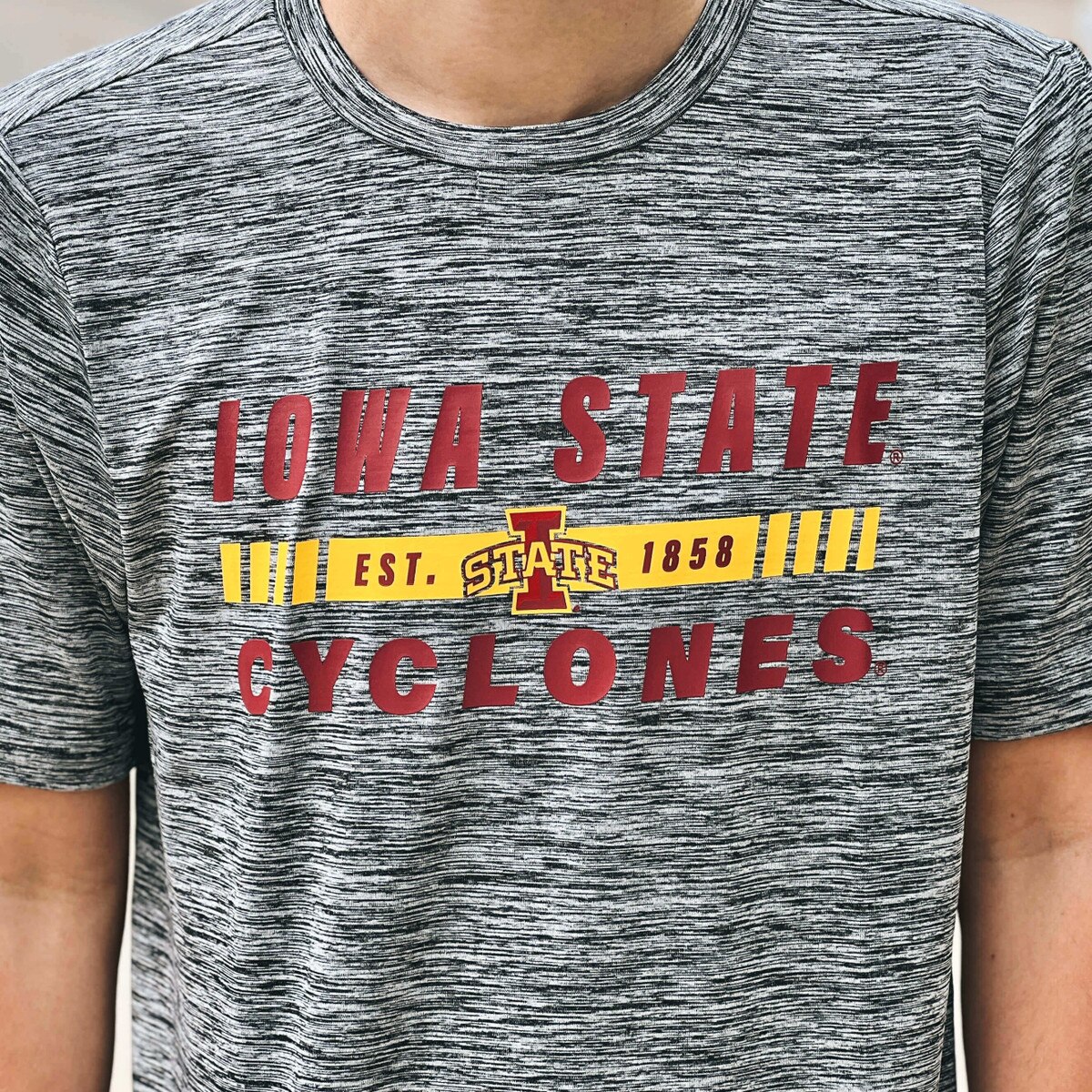 Authentic Brand I-State Heather Gray Performance T-Shirt